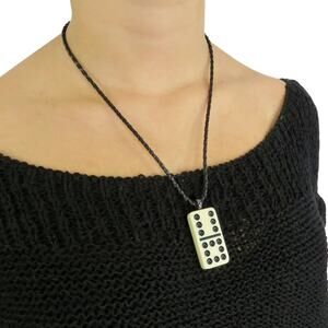 Y2k Vintage Domino Necklace